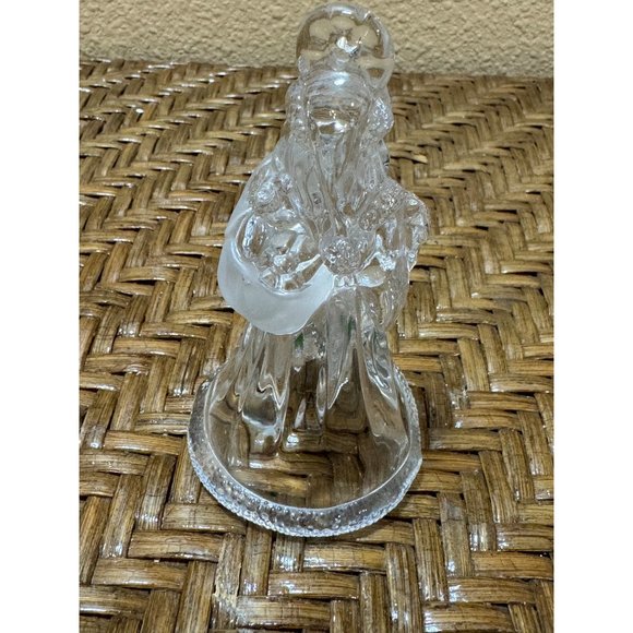 Vintage Bleikristall Lead Crystal Santa Christmas Bell With Clover - Picture 4 of 7